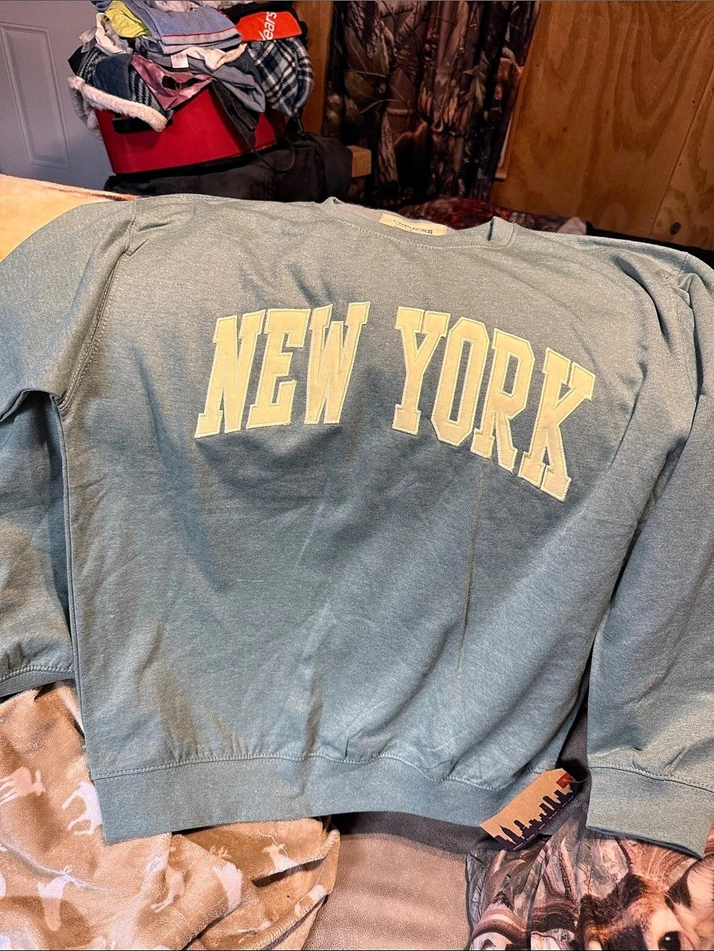 New York Popular New York Crewneck Sweatshirt Blue